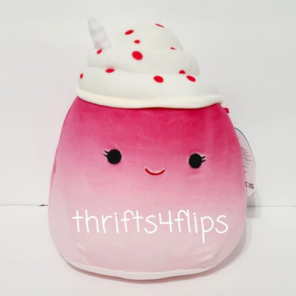 Squishmallow Cinnamon The Frozen Yoghurt Latte Milkshake 8 Inch Kellytoy Plush
